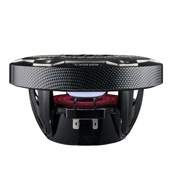 DS18 NXL 6.5" 2-Way Coaxial Marine Speaker With LED RGB Lights 100 Watts Rms 4-Ohm - Black Carbon Fiber SKU: CF-65M