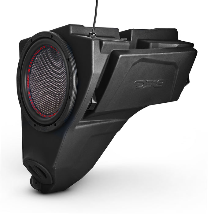 DS18 Polaris RZR Glove Box 10" Subwoofer Enclosure 1200 Watts Carbon Fiber Subwoofer SKU: RZR-GBSUB10LD