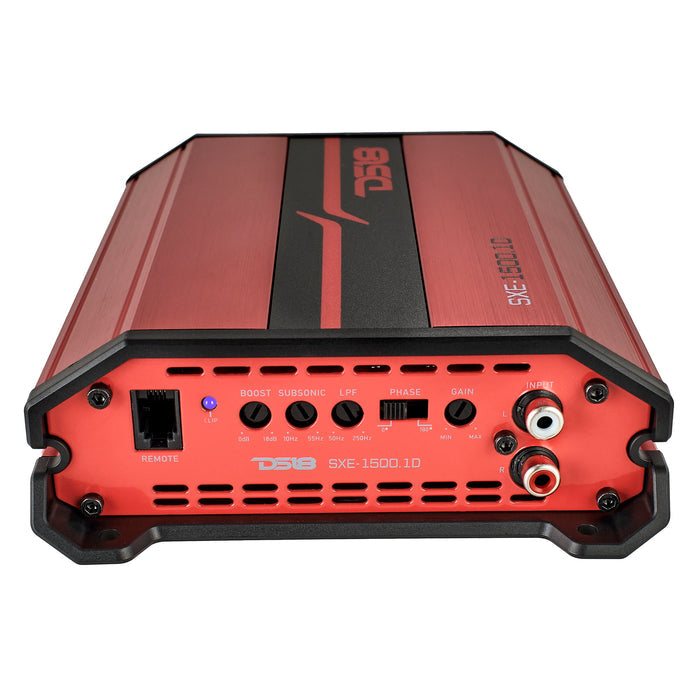 DS18 SXE Class D Monoblock Car Amplifier 1 x 500 Watts RMS @ 1 Ohm 1500 Watts SKU: SXE-1500.1D/RD