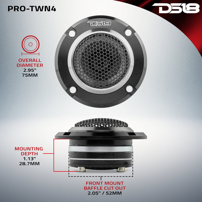 DS18 3" High Compression Neodymium Hybrid Driver/Tweeter 140 Watts 1" Pen 4-Ohm Vc SKU: PRO-TWN4