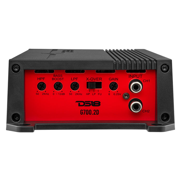 DS18 GEN-X Full-Range Class D 2-Channel Amplifier 700 Watts SKU: G700.2D