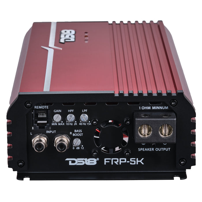 DS18 FRP Compact Full-Range Class D 1-Channel Amplifier 5,000 Watts Rms @ 1-Ohm Red SKU: FRP-5K/RD