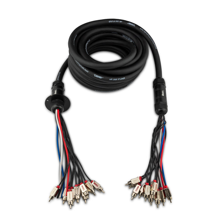 DS18 Snake, Medusa 10 Channel RCA and 4 x 12GA OFC Power Wire 30 Feet SKU: MDSA10/4.30FT