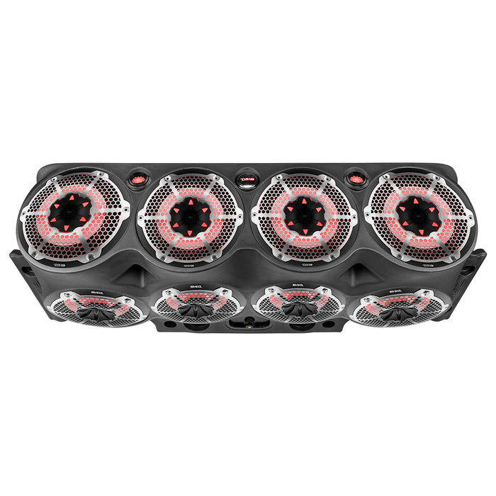 DS18 Jeep JK/JKU Overhead Bar System Fits 8 X 10" Speakers, 2 X 2.3" tweeters and 2 X 1 " Drivers -Black SKU: JK-SBAR10XL/BK