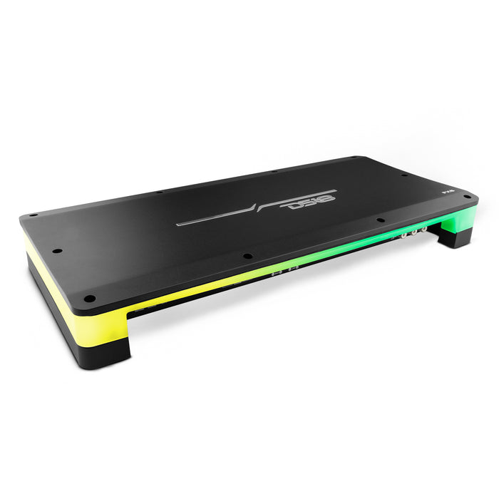 DS18 Flush Mount / Surface Mount 6 Channel Class D Amplifier With Acrylic Cover for Custom Installation 6 X 180 Watts RMS @ 4 Ohm SKU: FX6