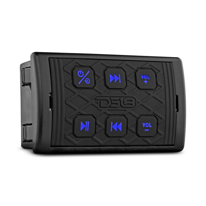 DS18 Marine And Powersports Waterproof Bluetooth Audio Receiver With Controls SKU: BTRC-SQ