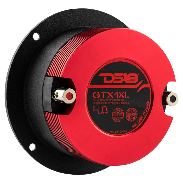 DS18 3.75" Die Cast Compression Neodymium Super Bullet Tweeter 160 Watts 1.3" Aluminum 4-Ohm Vc SKU: GTX1XL