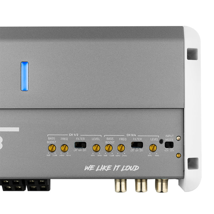 DS18 NXL 4-Channel Full-Range Class D IP55 Marine Amplifier 4 x 150 Watts Rms @ 4-Ohm SKU: NXL-M4