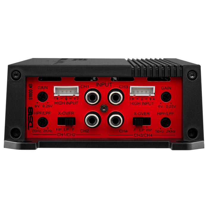 DS18 GEN-X Full-Range Class D 4-Channel Amplifier 4 x 90 Watts Rms @ 4-ohm