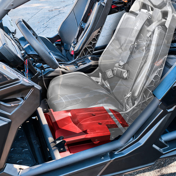 DS18 Can-Am Maverick X3 12" Under Seat Subwoofer Enclosure Driver Side - PSW12.4D Shallow Water Resistant Subwoofer Included SKU: CA-X3BASS/D