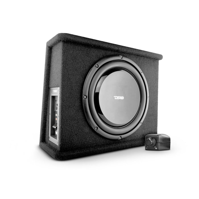 DS18 10" Loaded Amplified Shallow Subwoofer Enclosure 350 Watts Rms SKU: SB10A