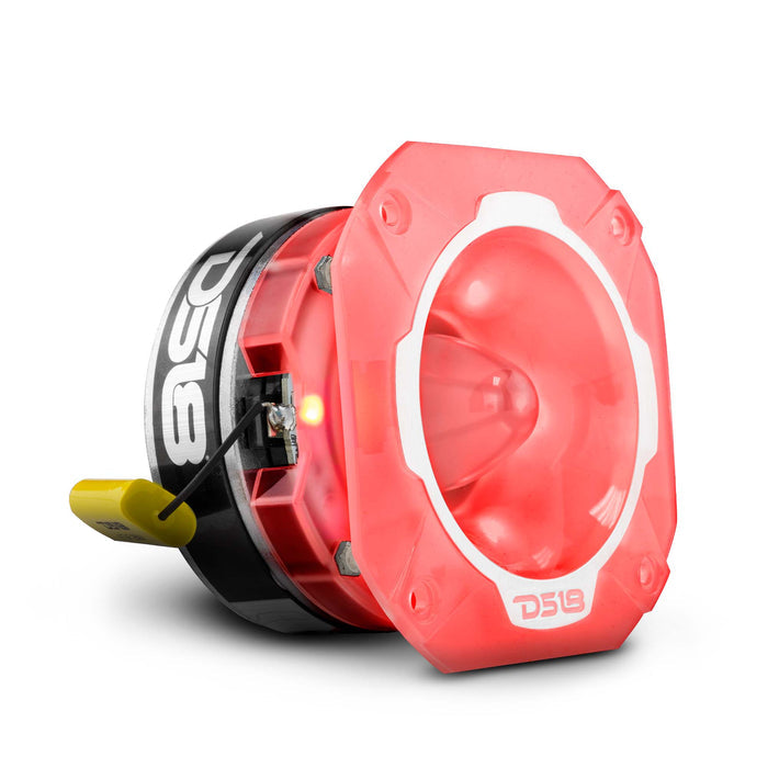 DS18 4" Super Bullet Tweeter 250 Watts 1.5" Titanium 4-Ohm Vc with RGB LED Lights SKU: PRO-TW3L