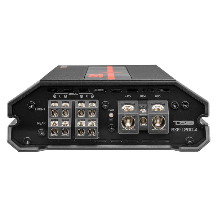 DS18 SXE Class A/B 4-Channel Full-Range Car Amplifier 4 x 60 RMS @4 Ohm 1200 Watts SKU: SXE-1200.4/BK
