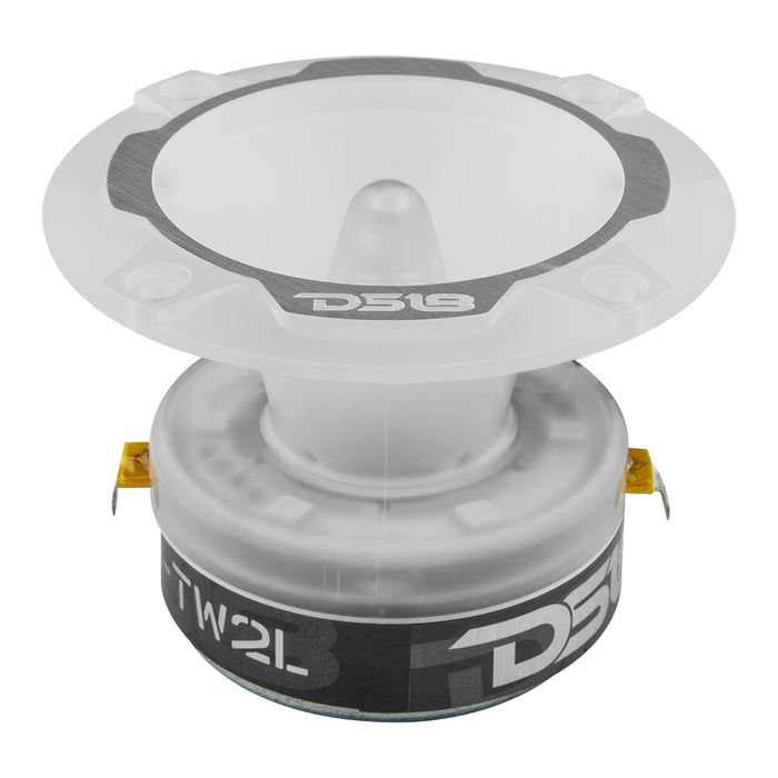 DS18 3.8" Super Bullet Tweeter 120 Watts 1" Aluminum 4-Ohm Vc with RGB LED Lights SKU: PRO-TW2L