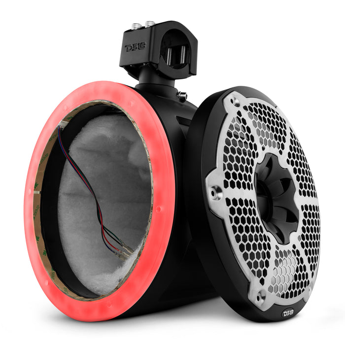 DS18 10" Marine Tower with Integrated RGB LED Lights No Speakers SKU: NXL-X10TP/BK.NS