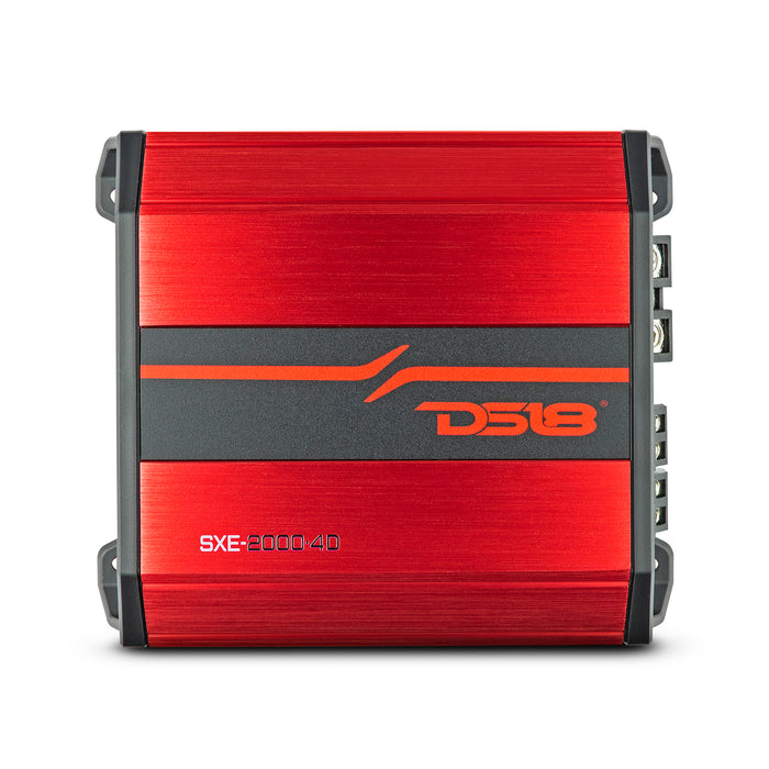 DS18 SXE Class D 4-Channel Amplifier 4 x 100 Watts Rms @ 4-ohm 2000 Watts SKU: SXE-2000.4D/RD