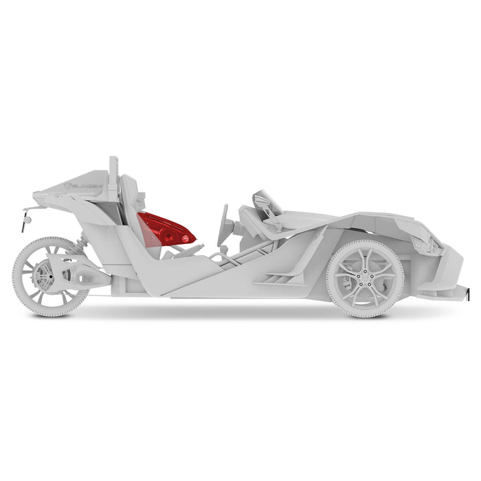 DS18 Polaris Slingshot Inside Armrest Speaker Panels Loaded | 2 x PRO-HY6.4MSL and Digital LED Lights | 2015 - Current SKU: SLG-AR6LDV2