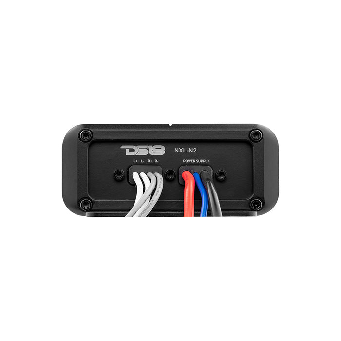 DS18 NXL 2-Channel Full-Range Class D IP67 Marine and Powersports NANO Amplifier 2 x 100 Watts Rms @ 4-Ohm 900 Watts Peak SKU: NXL-N2