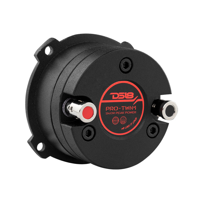 DS18 3" High Compression Neodymium Slim Super Bullet Tweeter 120 Watts 1" Titanium 4-Ohm Vc SKU: PRO-TWN1