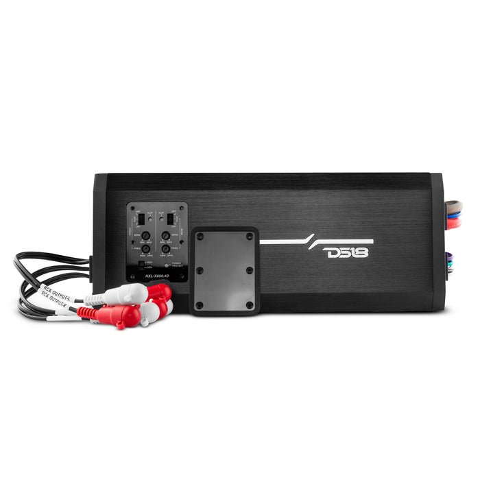 DS18 NXL 4-Channel Full-Range Class D IP67 Marine and Powersports Amplifier 4 x 200 Watts Rms @ 4-Ohm SKU: NXL-X850.4D