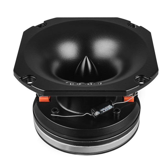 DS18 4" High Compression Hybrid Driver/Tweeter Neodymium Magnet 1.5" PEI Vc 250 Watts 4-Ohm SKU: PRO-TW850CN-4/BK