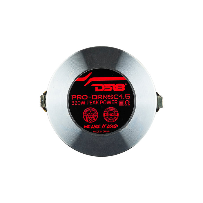 DS18 1" Throat Twist On Neodymium Driver 160 Watts 1.5" Composite Polyimide Vc 8-Ohm SKU: PRO-DRNSC1.5