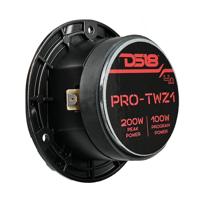 DS18 3.8" Super Bullet Compression Tweeter 4 Ohm 1" Aluminum Voice Coil SKU: PRO-TWZ1