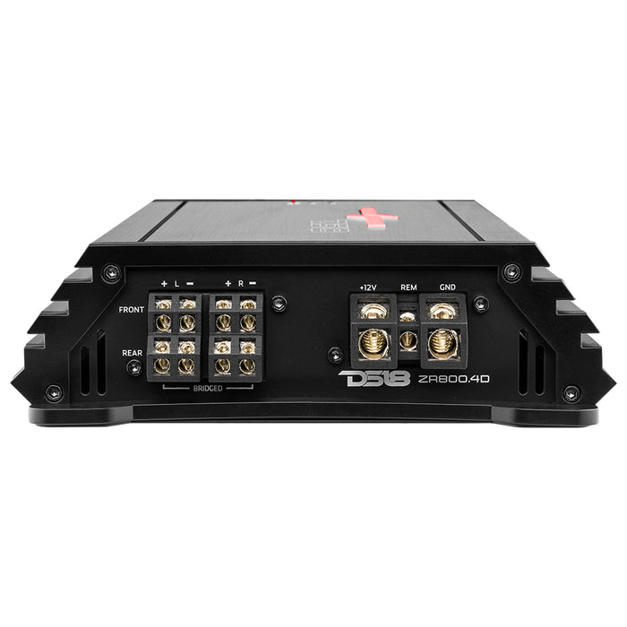 DS18 ZR 4-Channel Class D Amplifier 4 x 200 Watts Rms @ 4-ohm SKU: ZR800.4D