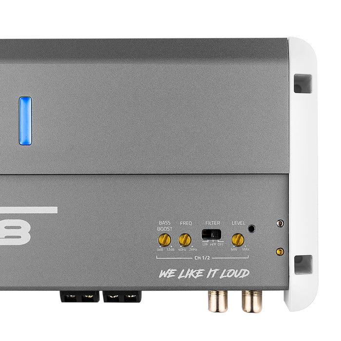 DS18 NXL 2-Channel Full-Range Class D IP55 Marine Amplifier 2 x 250 Watts Rms @ 4-Ohm SKU: NXL-M2