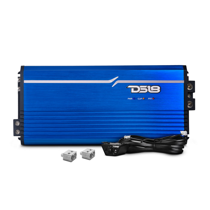 DS18 FRP Compact Full-Range Class D 1-Channel Amplifier 5,000 Watts Rms @ 1-Ohm Blue SKU: FRP-5K/BL