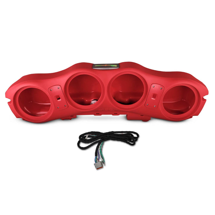 DS18 Jeep JL/JLU/JT 2024 Overhead Sound Bar Fits 4 X 8" Speakers Harness Included OEM Fit SKU: JL24-SBAR/RD