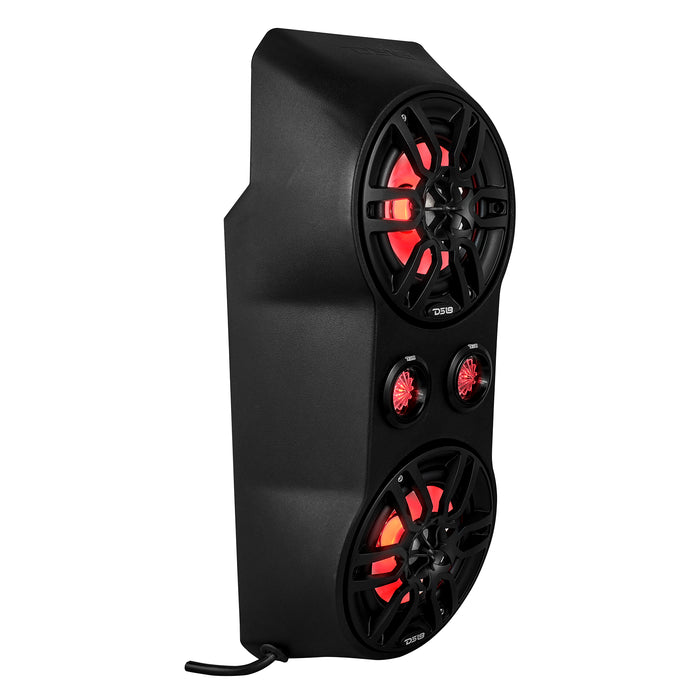 DS18 Polaris  RZR Waterfall Center Console 2 X 6.5" Speakers & 2 X 2.2" Bullet Tweeter Empty Enclosure SKU: RZR-PRO.WFCC62