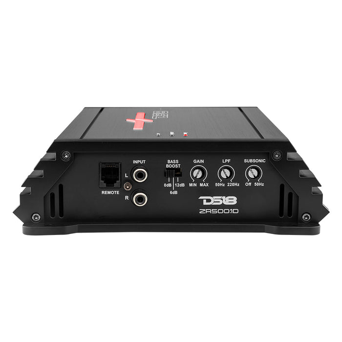DS18 ZR 1-Channel Class D Amplifier 500 Watts Rms @ 1-Ohm SKU: ZR500.1D