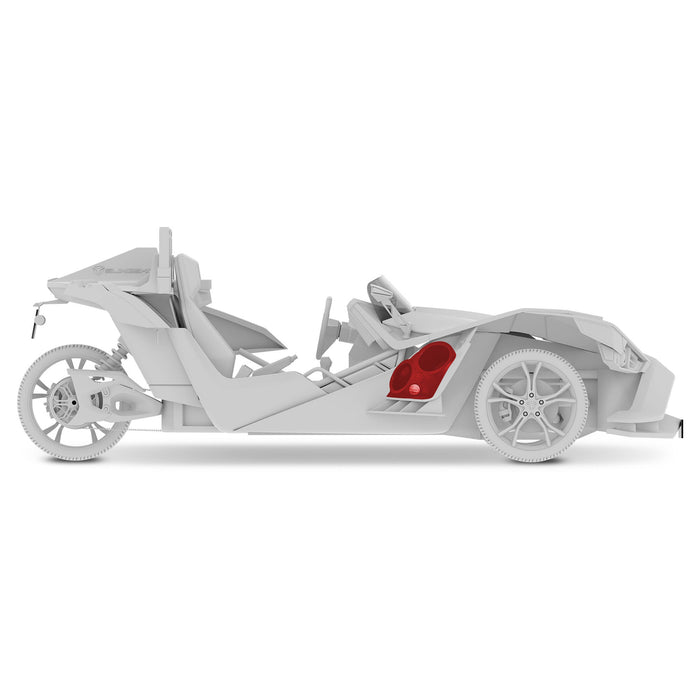 DS18 Polaris Slingshot Front Fender Dual 8" Speaker Pods With Digital LED Lighting SKU: SLG-F82