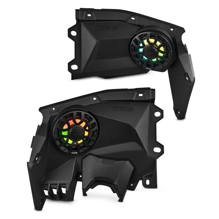 DS18 Can-Am Maverick X3 Dashboard Panel Loaded with 6.5" Speaker and Digital Lights SKU: CA-X3DS6LDV2