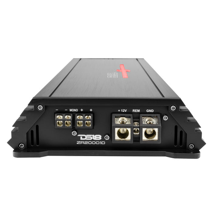 DS18 ZR 1-Channel Class D Amplifier 2000 Watts Rms @ 1-Ohm SKU: ZR2000.1D
