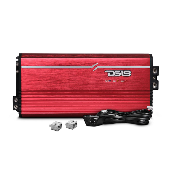DS18 FRP Compact Full-Range Class D 1-Channel Amplifier 5,000 Watts Rms @ 1-Ohm Red SKU: FRP-5K/RD