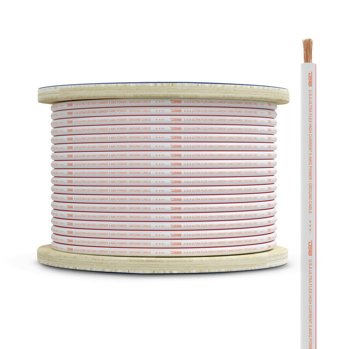 DS18 8-GA Marine Grade Tinned 100% Copper OFC Power Wire -100 Feet SKU: MOFC8GA100P