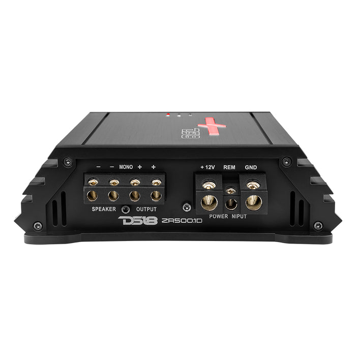 DS18 ZR 1-Channel Class D Amplifier 500 Watts Rms @ 1-Ohm SKU: ZR500.1D