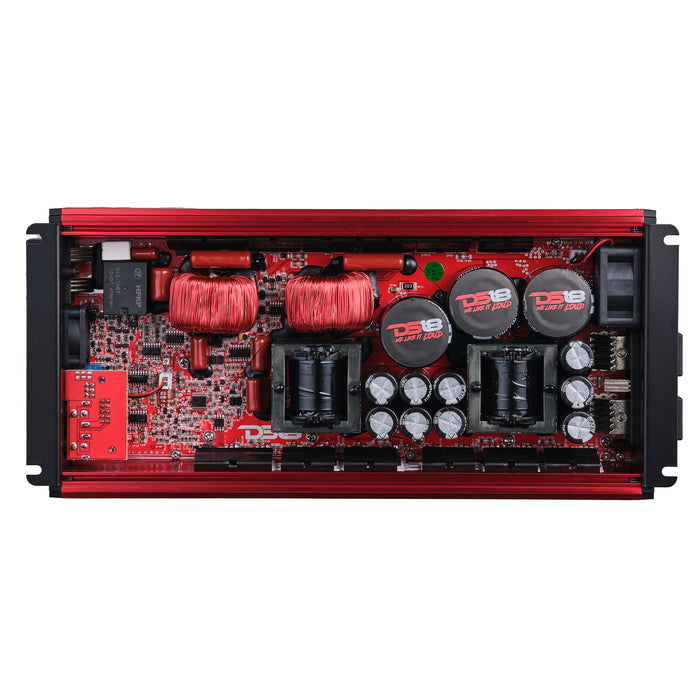 DS18 FRP Compact Full-Range Class D 1-Channel Amplifier 5,000 Watts Rms @ 1-Ohm Red SKU: FRP-5K/RD