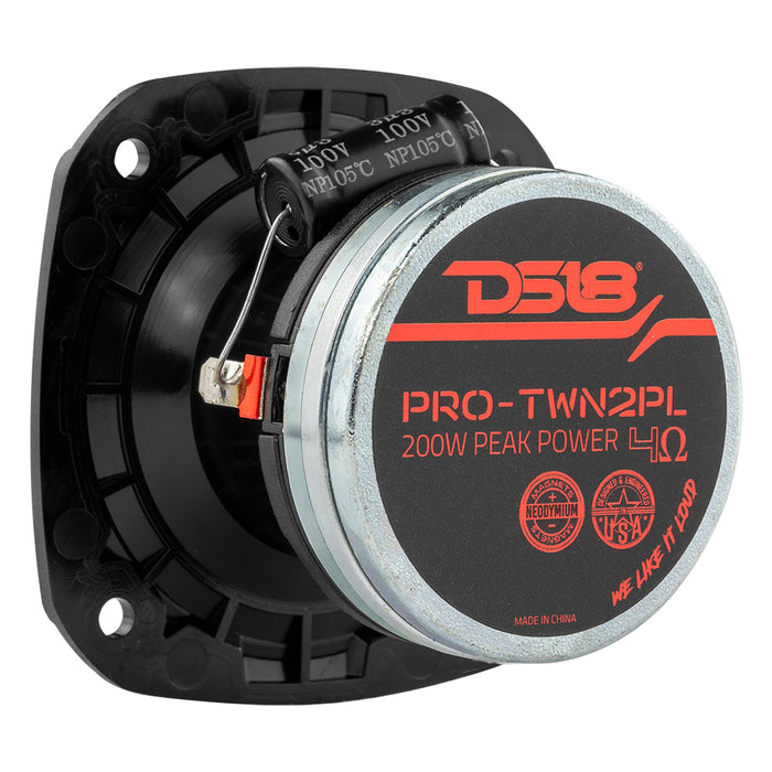 DS18 3" High Compression Neodymium Hybrid Driver/Tweeter 100 Watts 1" Polyester 4-Ohm Vc SKU: PRO-TWN2PL
