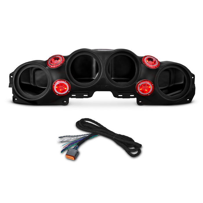 DS18 Jeep JL/JLU,JT Overhead Bar System Fits 4 X 8" Speakers (Not Included) and 4 X Tweeters PRO-TW4L and Harness Included - Black SKU: JL-SBAR/BK.HT