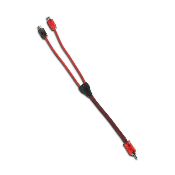 DS18 Level 2 RCA 100% Copper OFC Y Connector 1 MALE to 2 FEMALE - RED SKU: R1M2F
