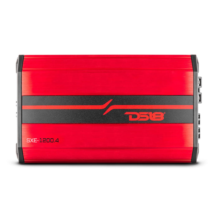 DS18 SXE Class A/B 4-Channel Full-Range Car Amplifier 4 x 60 RMS @4 Ohm 1200 Watts SKU: SXE-1200.4/RD