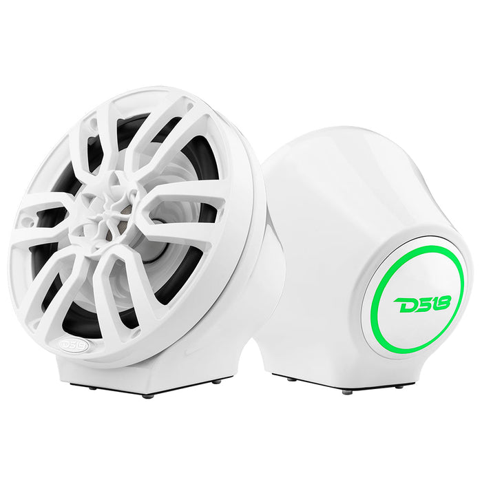 DS18 8” Universal Flat Mount Kick Panel Speaker Pod – Jet Skis, Jeeps, Motorcycles – RGB LED Lights SKU: EN-JS8/WH