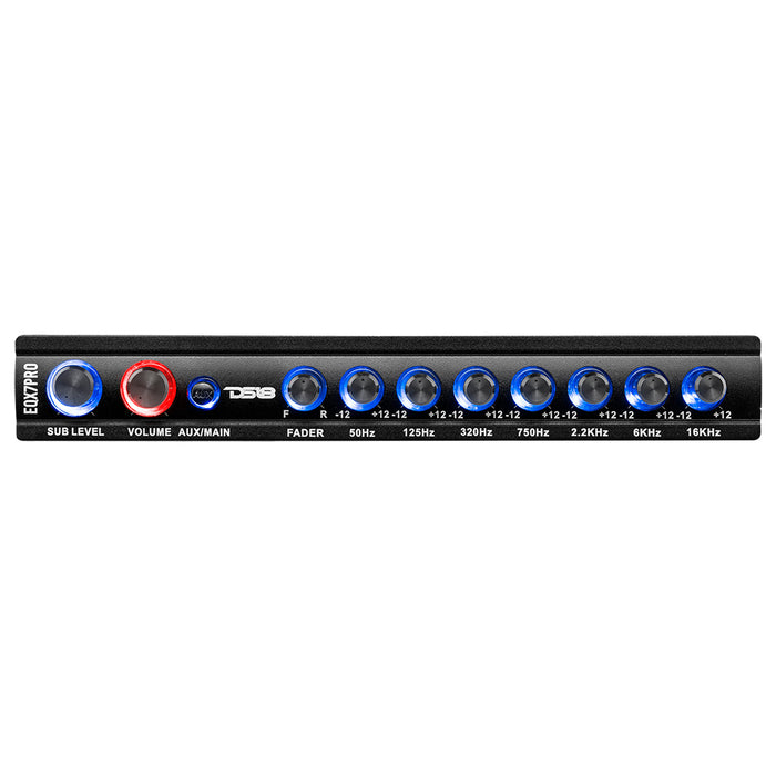 DS18 High Volt 7-Band Equalizer with High Level Input, Auto Turn On And High Volt LED Indicator SKU: EQX7PRO