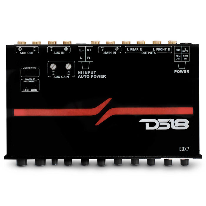 DS18 High Volt 7-Band Equalizer with High Level Input and Auto Turn On SKU: EQX7