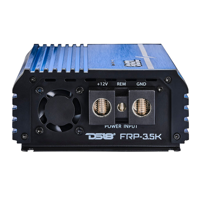 DS18 FRP Compact Full-Range Class D 1-Channel Amplifier 3,500 Watts Rms @ 1-Ohm Blue SKU: FRP-3.5K/BL