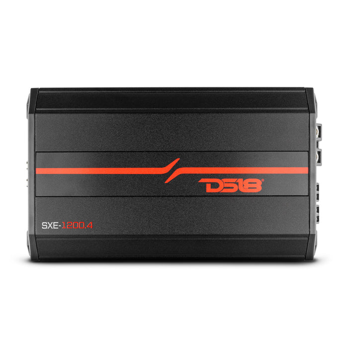 DS18 SXE Class A/B 4-Channel Full-Range Car Amplifier 4 x 60 RMS @4 Ohm 1200 Watts SKU: SXE-1200.4/BK
