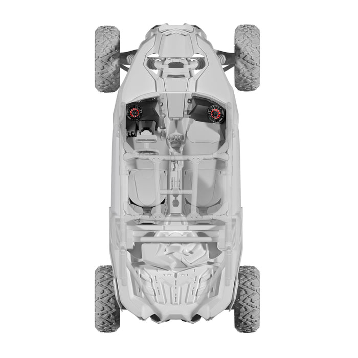 DS18 Can-Am Maverick X3 Dashboard Panel Loaded with 6.5" Speaker and Digital Lights SKU: CA-X3DS6LDV2